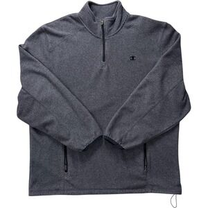 Champions Granite Heat Tech Fleece 1/4 Zip Pullover Jacket Size XXL‎ Pockets